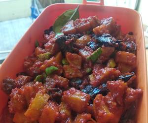 Resep mudah Sambal kentang ati Yummy Mantul