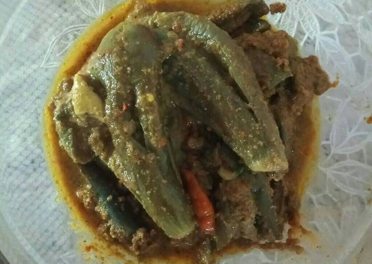 Resep masakan Terong Masak Kelapa Sangrai | Langkah Membuat Terong Masak Kelapa Sangrai Yang Bisa Manjain Lidah