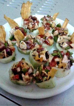 A picture of Cucumber Mexican bites.