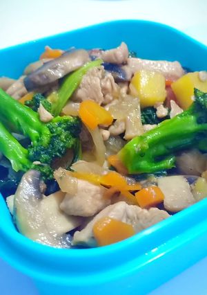 Foto resep Tumis ayam sayur & nanas