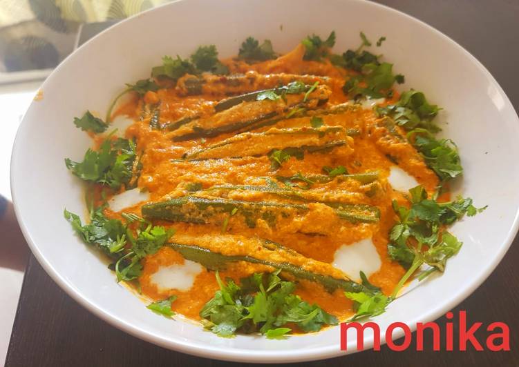 Paneer stuffed bhindi