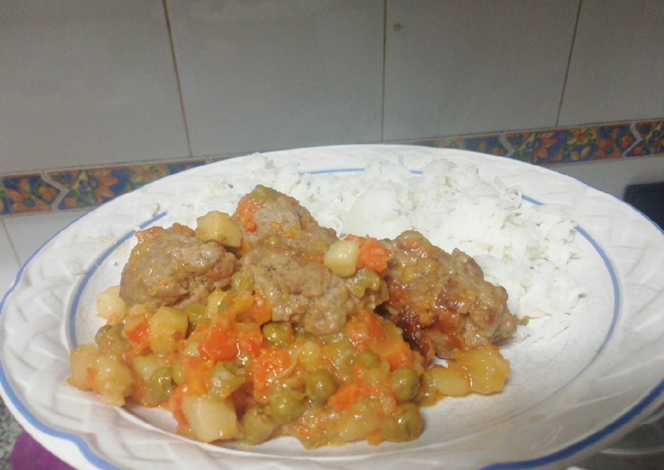 Albóndigas a la jardinera