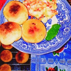 Traditionally style litti chokha A picture of Traditionally style litti chokha.