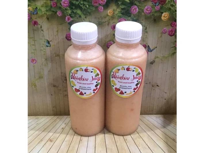 Cara Gampang Menyiapkan Diet Juice Apple Pear Tomato Lemon Soursop Dates yang Enak Banget