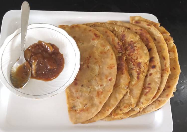 Recipe of Any-night-of-the-week Acharya paneer paratha