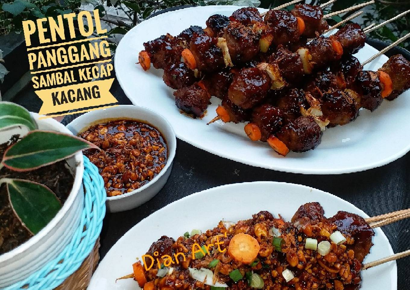 Pentol Panggang Sambal Kecap Kacang 🥜