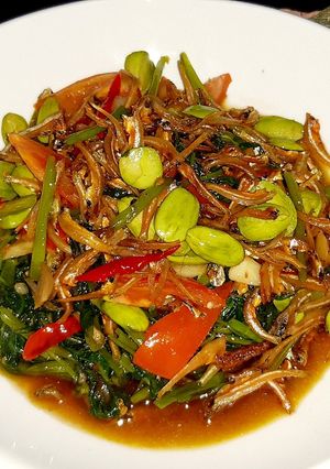 Foto resep Kangkung belacan pete teri