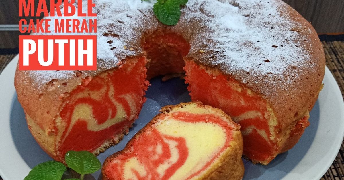 Resep Marble Cake Merah Putih oleh Sari's Kitchen - Cookpad