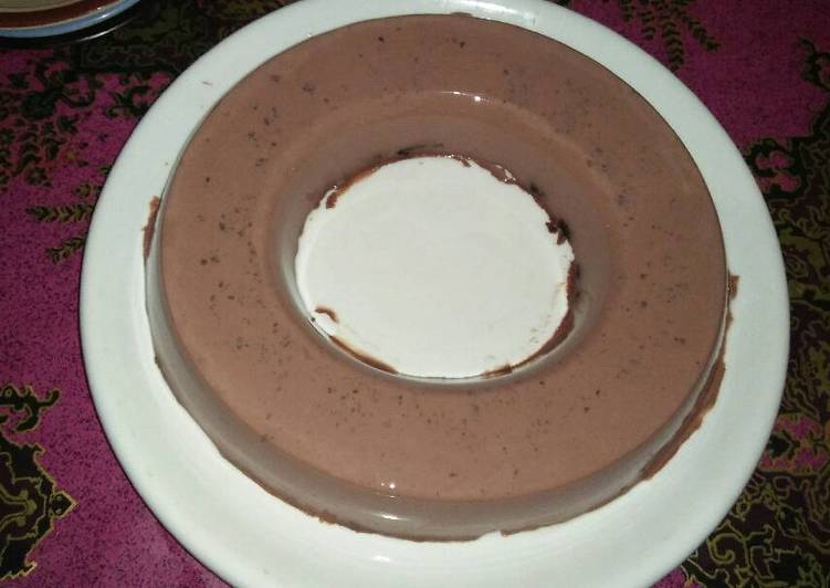 Cara Gampang Membuat Puding milk chocolate oreo, Enak