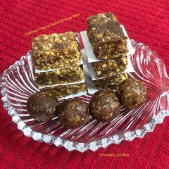 Oatmeal Peanut Butter Energy Bars A picture of Oatmeal Peanut Butter Energy Bars.