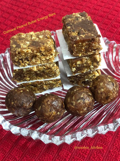 A picture of Oatmeal Peanut Butter Energy Bars.