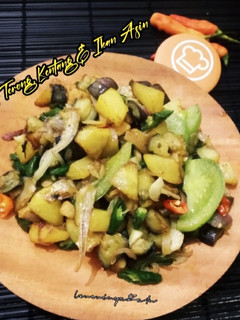 Foto resep Tumis Terong, Kentang & Ikan Asin