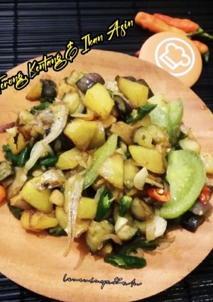 Foto resep Tumis Terong, Kentang & Ikan Asin