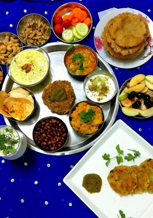 A picture of Fasting thali.