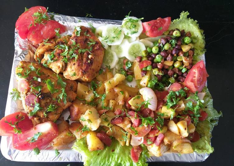 Easiest Way to Prepare Speedy Grill chicken with vegetables and pineapple healthy daid plan