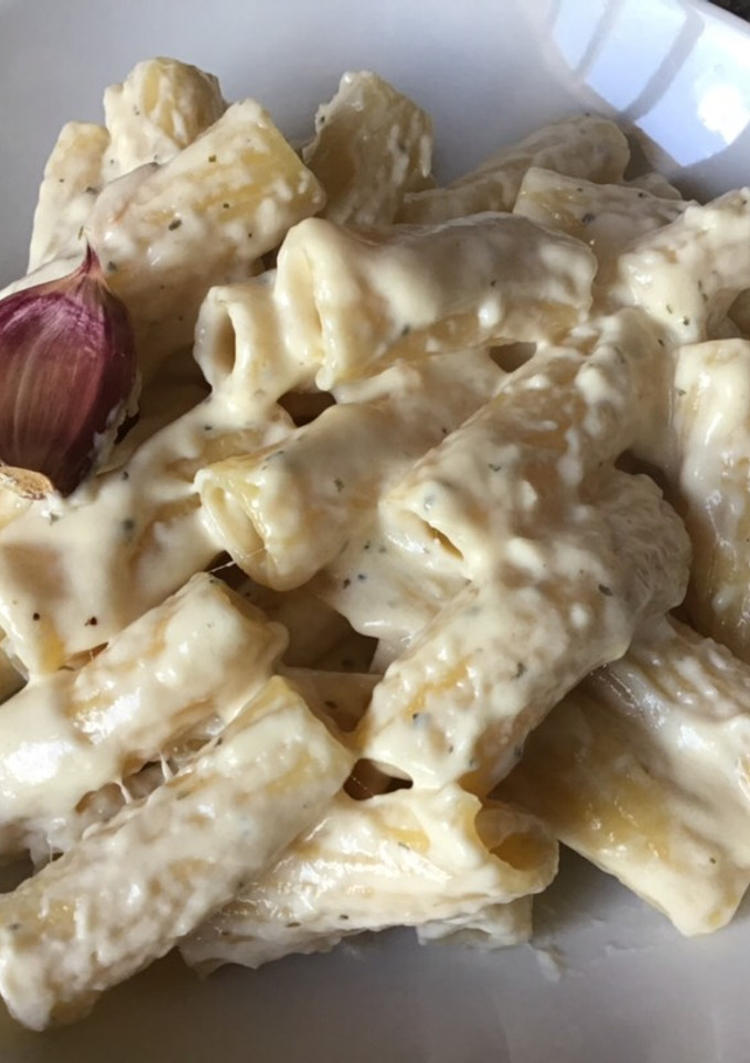 Una foto de Pasta con salsa Alfredo