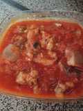Morro de cerdo con pisto