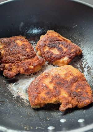 Una foto de Milanesa de pollo rellenas