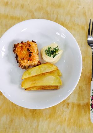 Hình của món Grilled Salmon with Parmesan cheese.