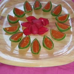 A picture of Watermelon cashew sweet.