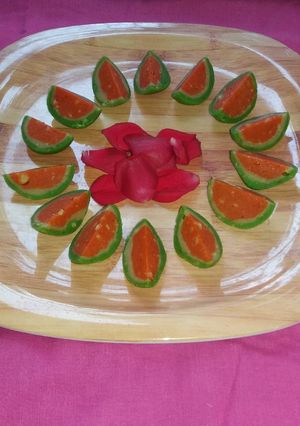 A picture of Watermelon cashew sweet.