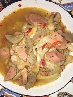 Foto resep Jamur tumis sosis bakso kuah