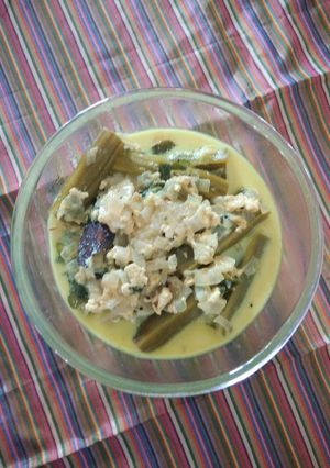 A picture of Drumstick milk curry.