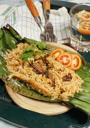 Foto resep Nasi bakar ikan sarden #PR_masakanbungkusdaun