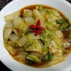 A picture of Simple sweet and sour Napa cabbage#mommasrecipes.