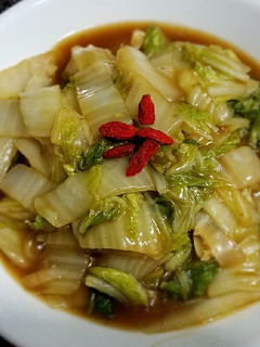 A picture of Simple sweet and sour Napa cabbage#mommasrecipes.