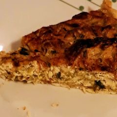 A picture of Leek and tofu tart (vegan).