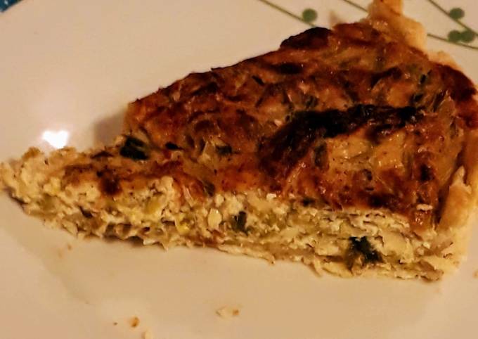 Leek and tofu tart (vegan)