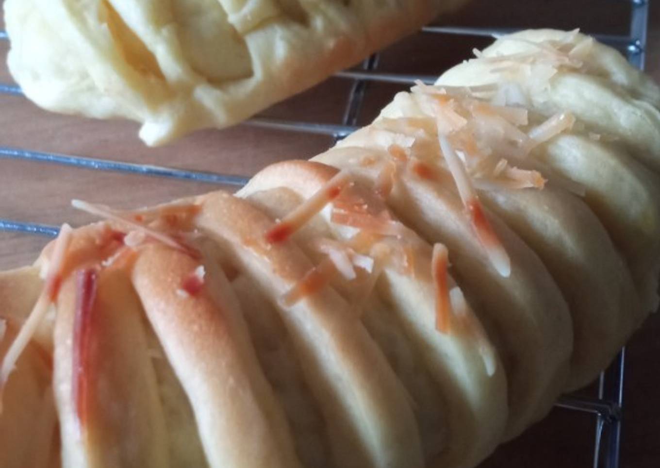 Roti isi pisang keju coklat