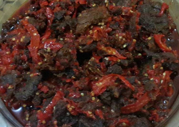 Cara Gampang Menyiapkan Sambalado daging sapi Anti Gagal