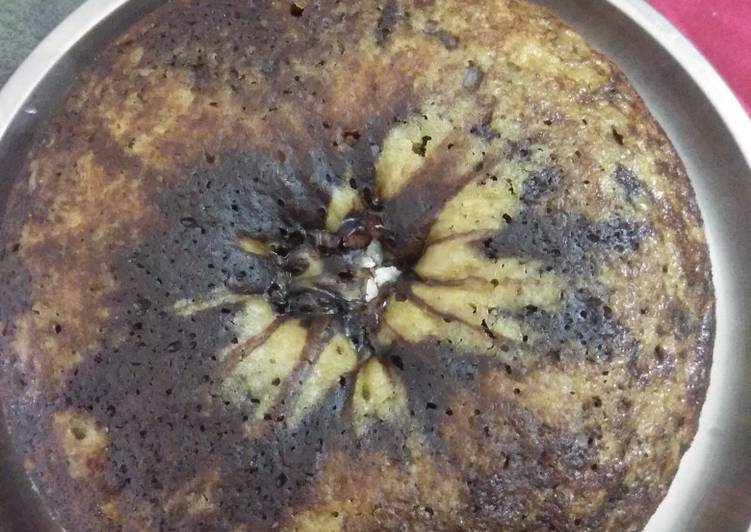 Recipe of Super Quick Homemade Chocolate vanilla marbal cake