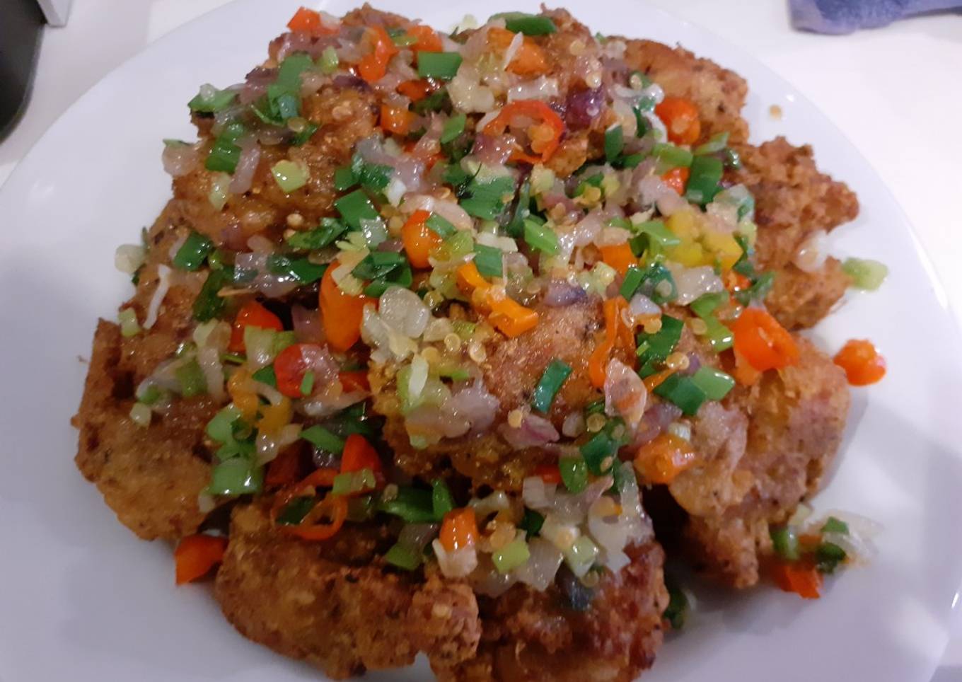 Ayam goreng cabe bawang tumis