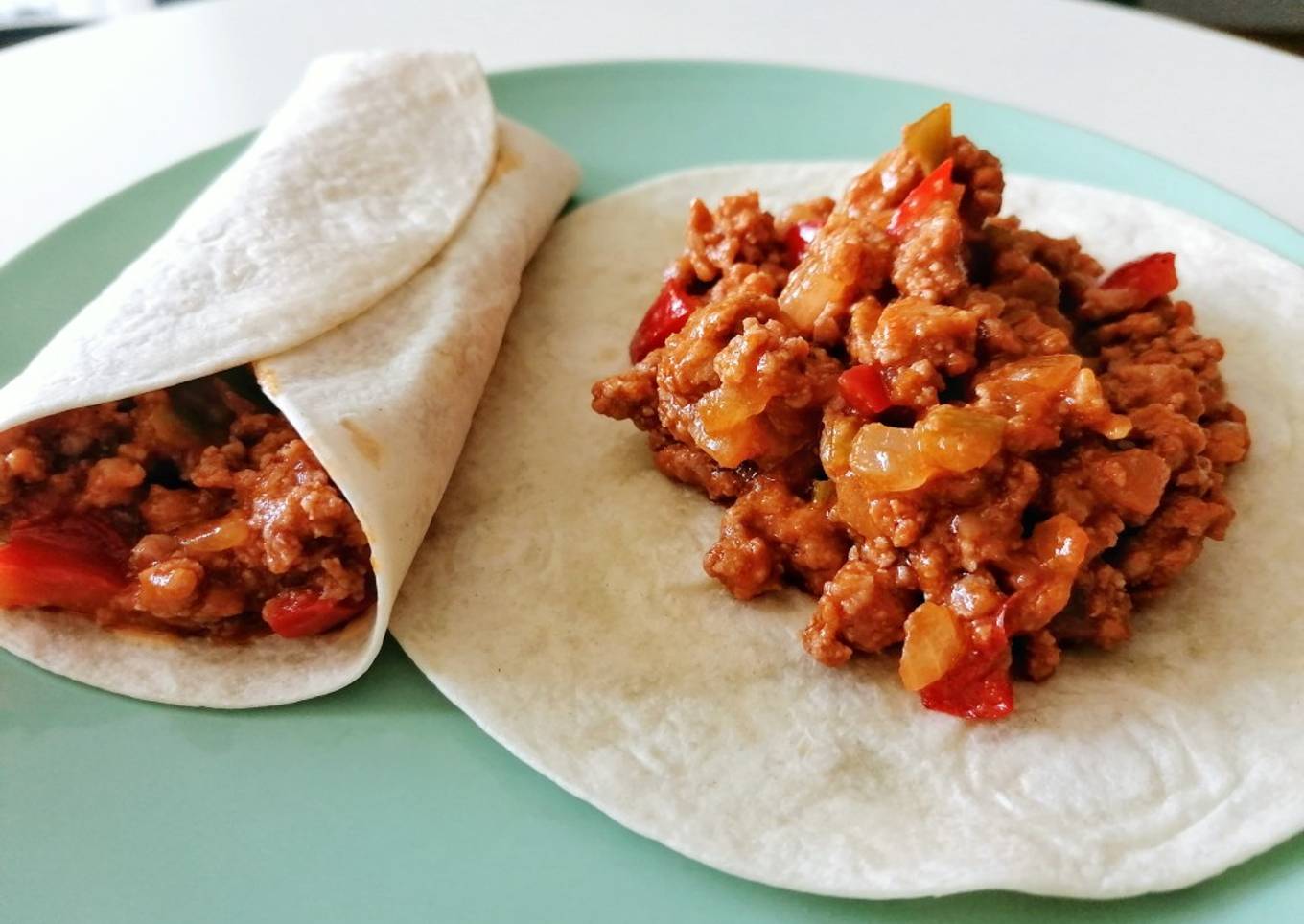 Fajitas de carne picada