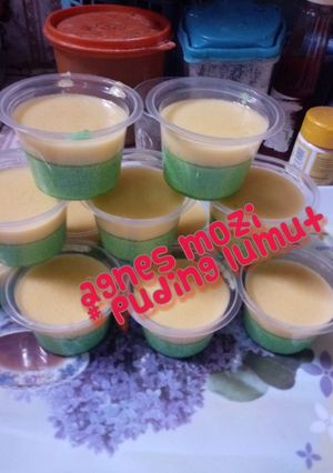 Foto resep Nyobain bikin puding lumut mentega...alhamdulilah jadi