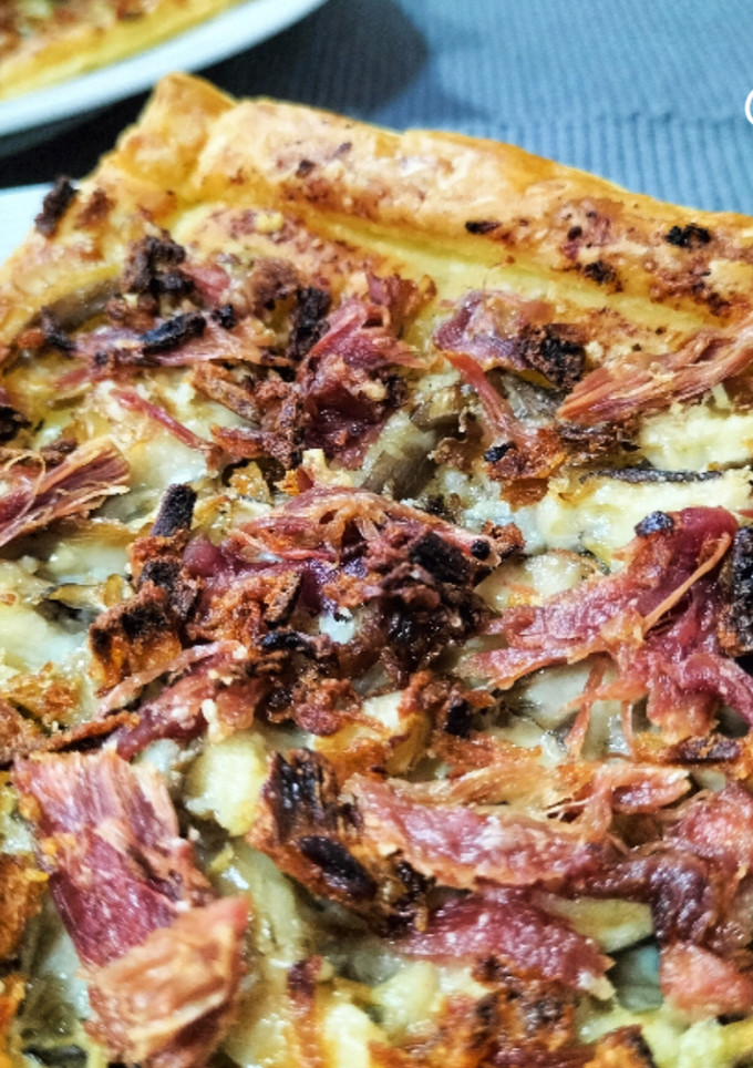 Una foto de Hojaldre trufado con setas y pato en airfryer