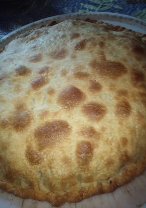 Una foto de Tarta de Zapallitos Verdes c/ trozos de pollo