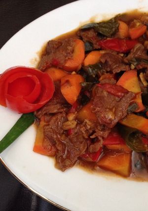 Foto resep Daging Sapi Masak Saos