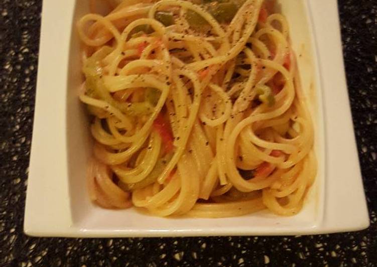 Le moyen le plus simple à Préparer Parfait Spaghettis aux poivrons