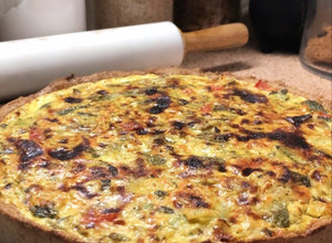 Una foto de Tarta de zapallitos con masa integral