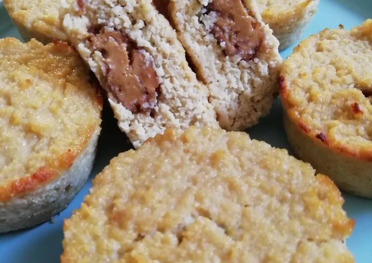 La Recette Pas à Pas Muffins healthy et gluten free aux pommes (3 ingrédients + cœur)