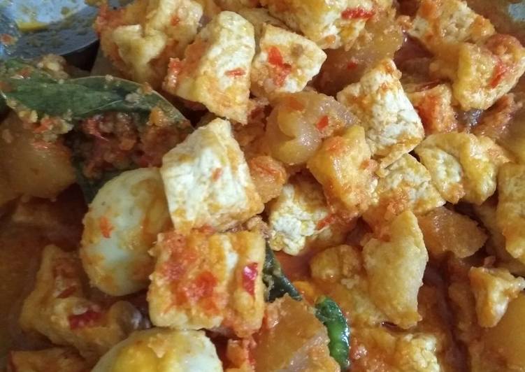 Recipe: Yummy Balado kikil, tahu, telur puyuh