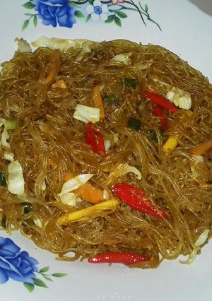 Foto resep Bihun goreng kecap pedas