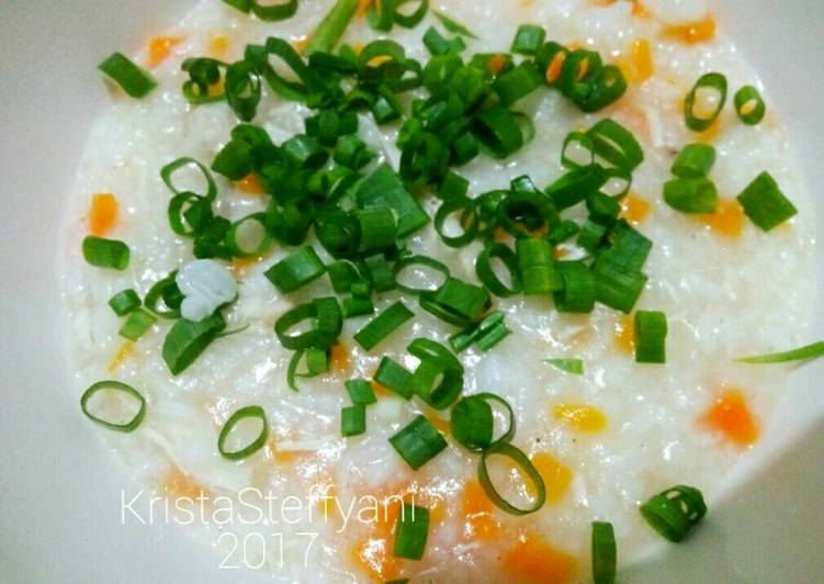 Resep masakan Bubur Ayam Wortel sederhana | Cara Buat Bubur Ayam Wortel sederhana Yang Sempurna