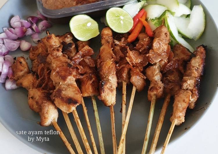 Sate ayam teflon