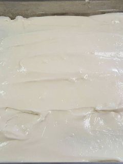 A picture of Sauerkraut Cake with Cream Cheese Frosting.