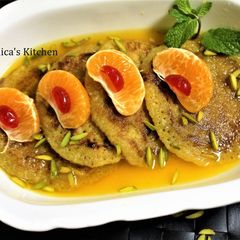 A picture of Orange Malpua.